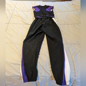 Child's Purple And Black Dance Or Halloween Costume
